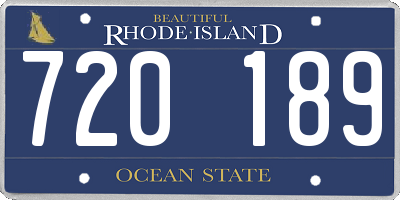 RI license plate 720189