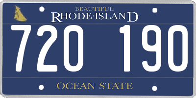 RI license plate 720190