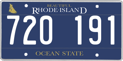 RI license plate 720191