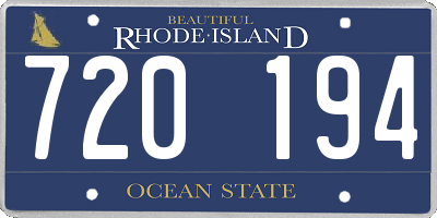 RI license plate 720194