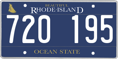 RI license plate 720195