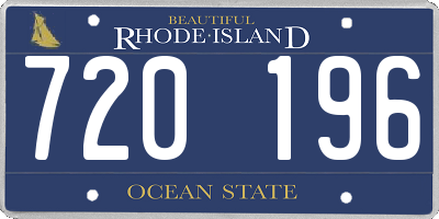 RI license plate 720196
