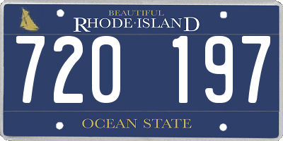 RI license plate 720197