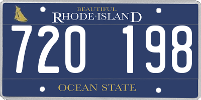 RI license plate 720198