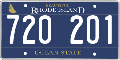 RI license plate 720201