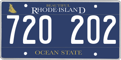 RI license plate 720202