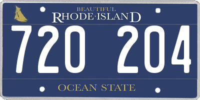 RI license plate 720204