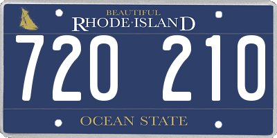 RI license plate 720210