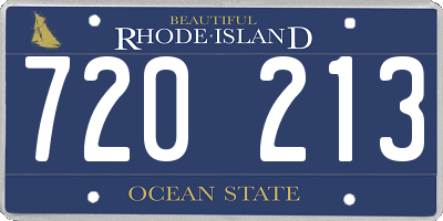 RI license plate 720213