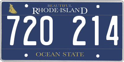 RI license plate 720214