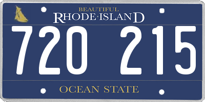 RI license plate 720215