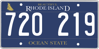 RI license plate 720219