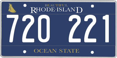 RI license plate 720221