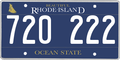 RI license plate 720222