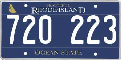 RI license plate 720223