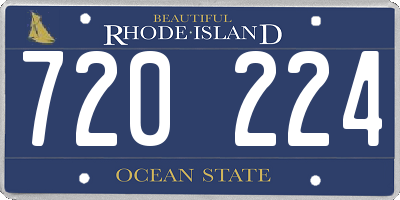 RI license plate 720224