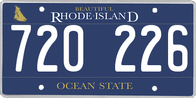 RI license plate 720226