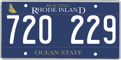 RI license plate 720229