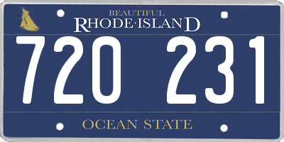 RI license plate 720231
