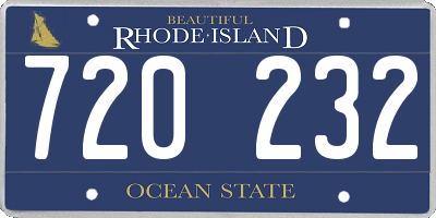 RI license plate 720232