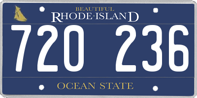 RI license plate 720236