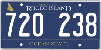 RI license plate 720238