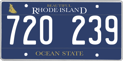 RI license plate 720239