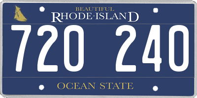 RI license plate 720240