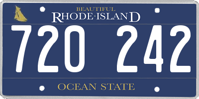 RI license plate 720242