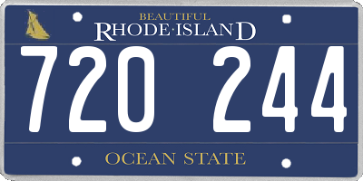 RI license plate 720244