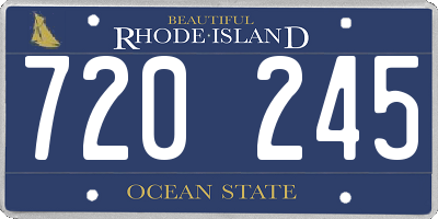 RI license plate 720245