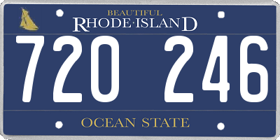 RI license plate 720246