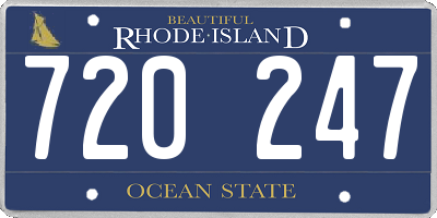 RI license plate 720247