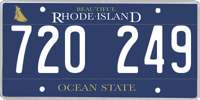 RI license plate 720249