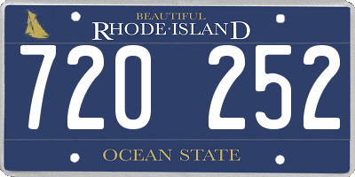 RI license plate 720252