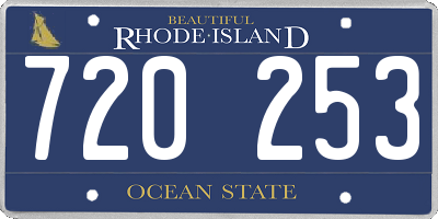 RI license plate 720253