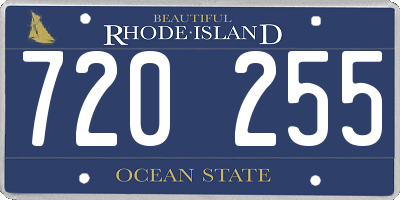 RI license plate 720255