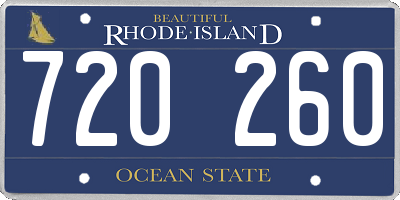 RI license plate 720260