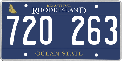 RI license plate 720263
