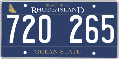 RI license plate 720265