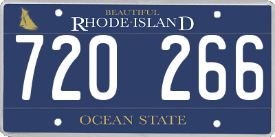 RI license plate 720266
