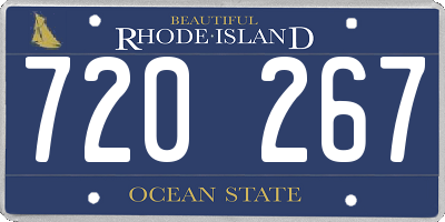 RI license plate 720267