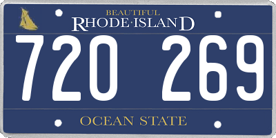 RI license plate 720269