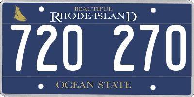 RI license plate 720270