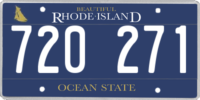 RI license plate 720271