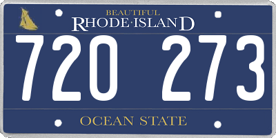 RI license plate 720273