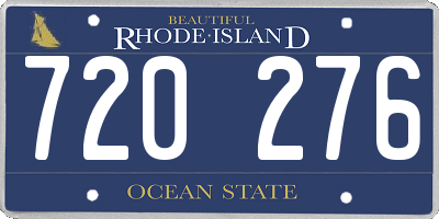 RI license plate 720276