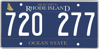 RI license plate 720277