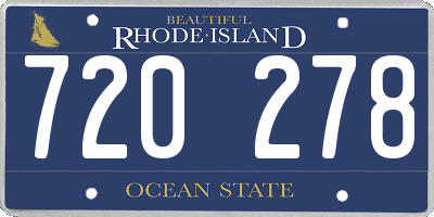 RI license plate 720278