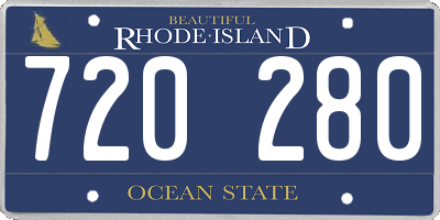 RI license plate 720280